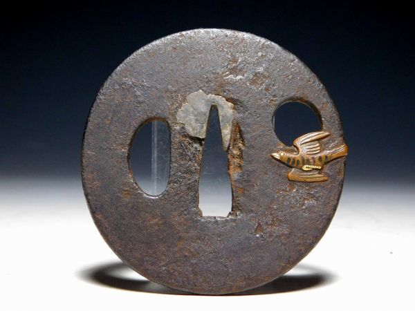 ホトトギス 鍔 江戸時代 刀装具 時代武具 拵金具 管理番号：9874 刀