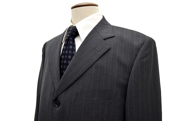 U-312★新品★TEXDIFA★チャコールグレー ストライプ 3つボタン テーラードジャケット ワンタック パンツスーツ 胸囲102cm BB6 -D\u0027URBAN SESSERA HOLIDAY｜クロスプラス公式通販サイト Track Jacket 公式サイト