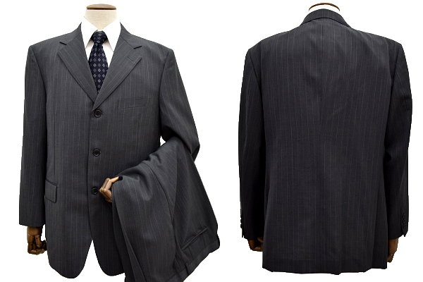 U-312★新品★TEXDIFA★チャコールグレー ストライプ 3つボタン テーラードジャケット ワンタック パンツスーツ 胸囲102cm BB6 -D\u0027URBAN SESSERA HOLIDAY｜クロスプラス公式通販サイト Track Jacket 公式サイト