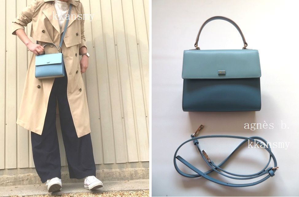 agnes b.アニエスベー*Liliリリ2WAYレザーバッグ(かばん、バッグ 