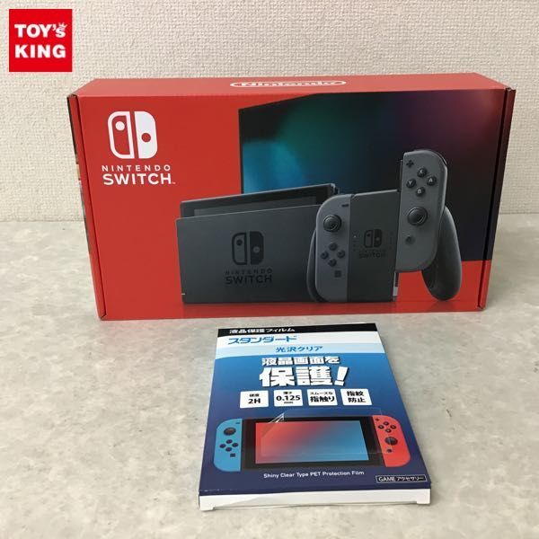 1円～ 動作確認済/初期化済 Nintendo Switch HAC-001(-01) Joy-Con グレー 本体 液晶保護フィルム