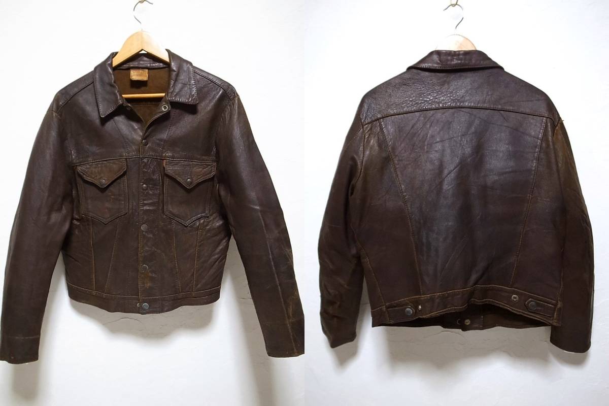 50s60s LEVIS リーバイス ショートホーン ビッグE 3rd レザー