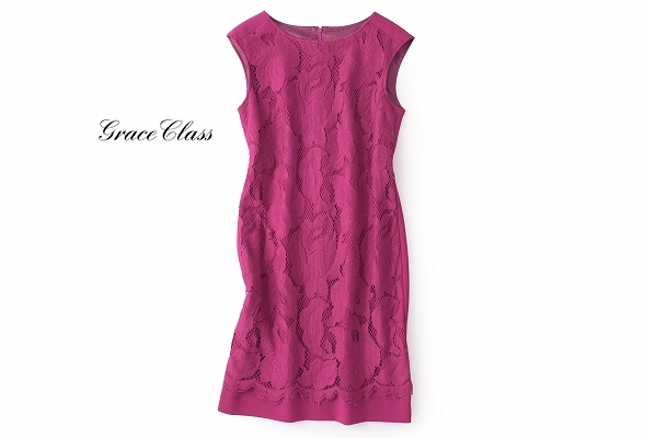 美品★極上★グレースクラス3.5万★38size/9-11号★レースワンピースY034 Grace Class(グレース クラス) 美品☆グレースクラス3.5万☆38size⁄9号☆ワンピースV140 2026年最新 Glass