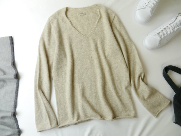 evam eva エヴァムエヴァ Vネック カシミヤ ニット セーター 長袖 