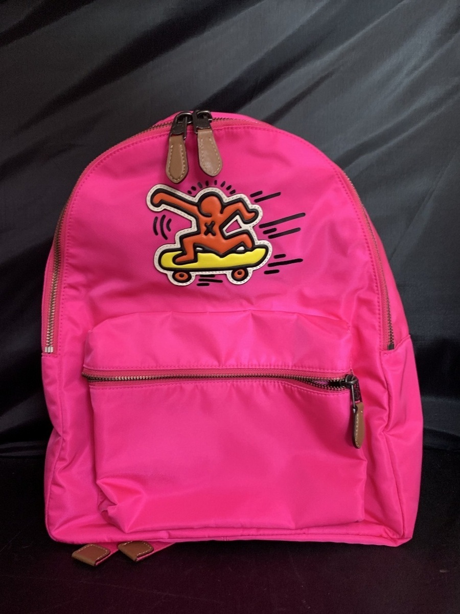 ♪超綺麗【COACH コーチ F11939 リュック・デイパック ナイロン ピンク 