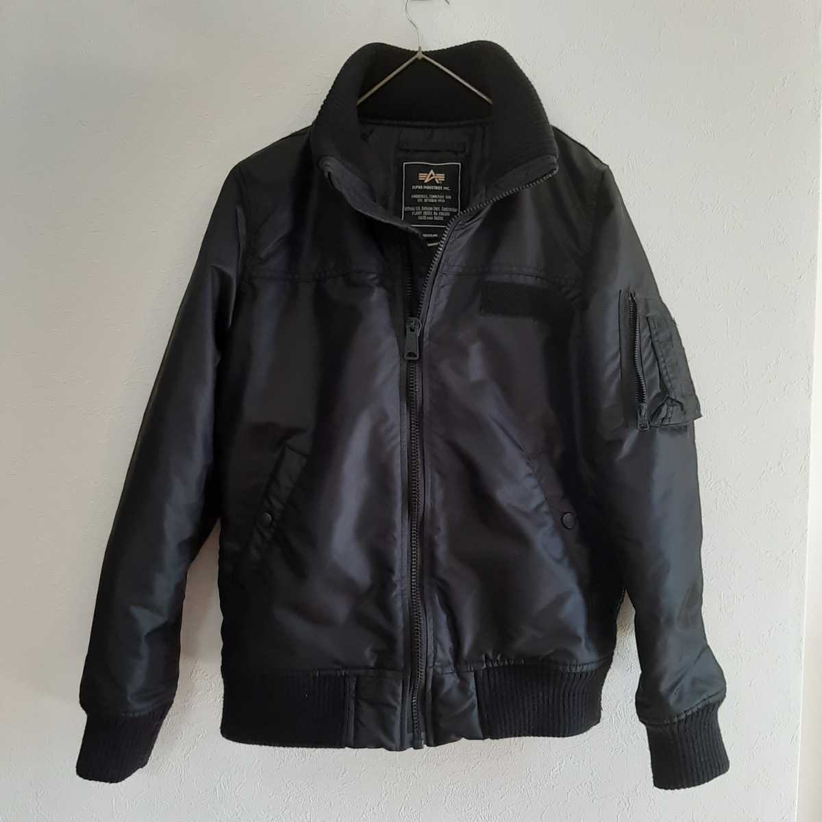  極 Alpha industries/ALPHA/アルファインダストリーズ フライトジャケット ミリタリージャケット ブラック M ナイロン(Mサイズ)｜売買されたオークション情報、yahooの商品情報をアーカイブ公開 - Mサイズ