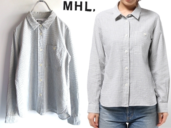 ネコポス対応 MHL. マーガレットハウエル GRAPH CHECK コットン グラフ 