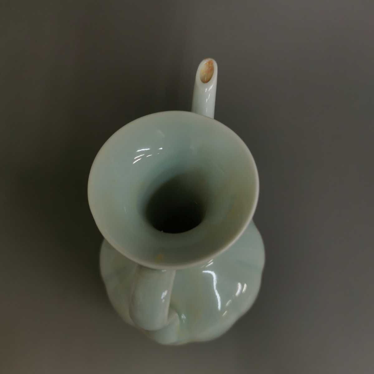 北宋時代青白磁瓜形水注影青執壺湖田窯影青 水注水指（F119）