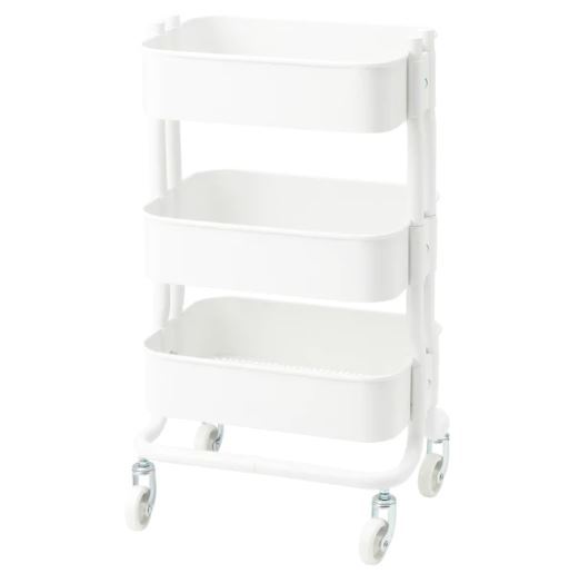 送料無料！新品 即決 IKEA イケア RASHULT ロースフルト ワゴン 504.459.90 ホワイト キッチン 玄関 ベッドルーム オフィス 収納