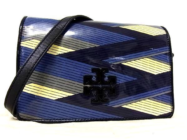 1円 □美品□ TORY BURCH トリーバーチ ロゴ PVC×レザー