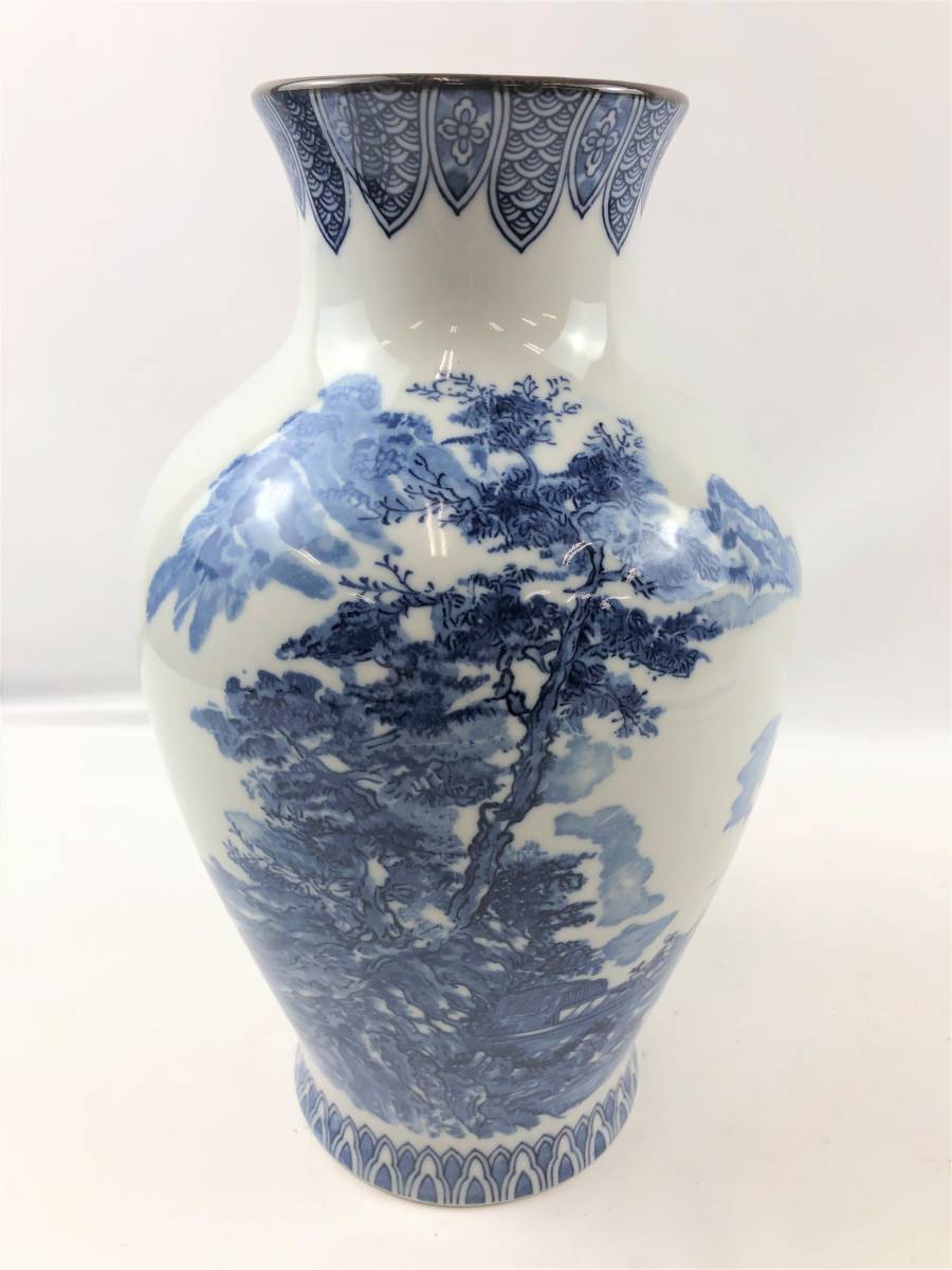 数量限定，大人気 X86 西峰作 有田焼 花器/花瓶/花入/花立/花生 共箱/木