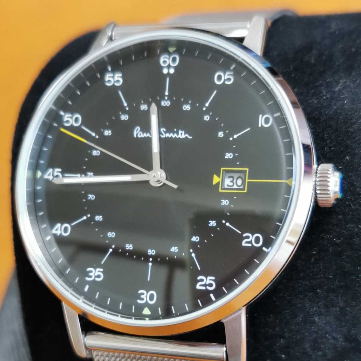 新品同様】Paul Smith ポールスミス 腕時計 GAUGE P10131 ブラック文字 