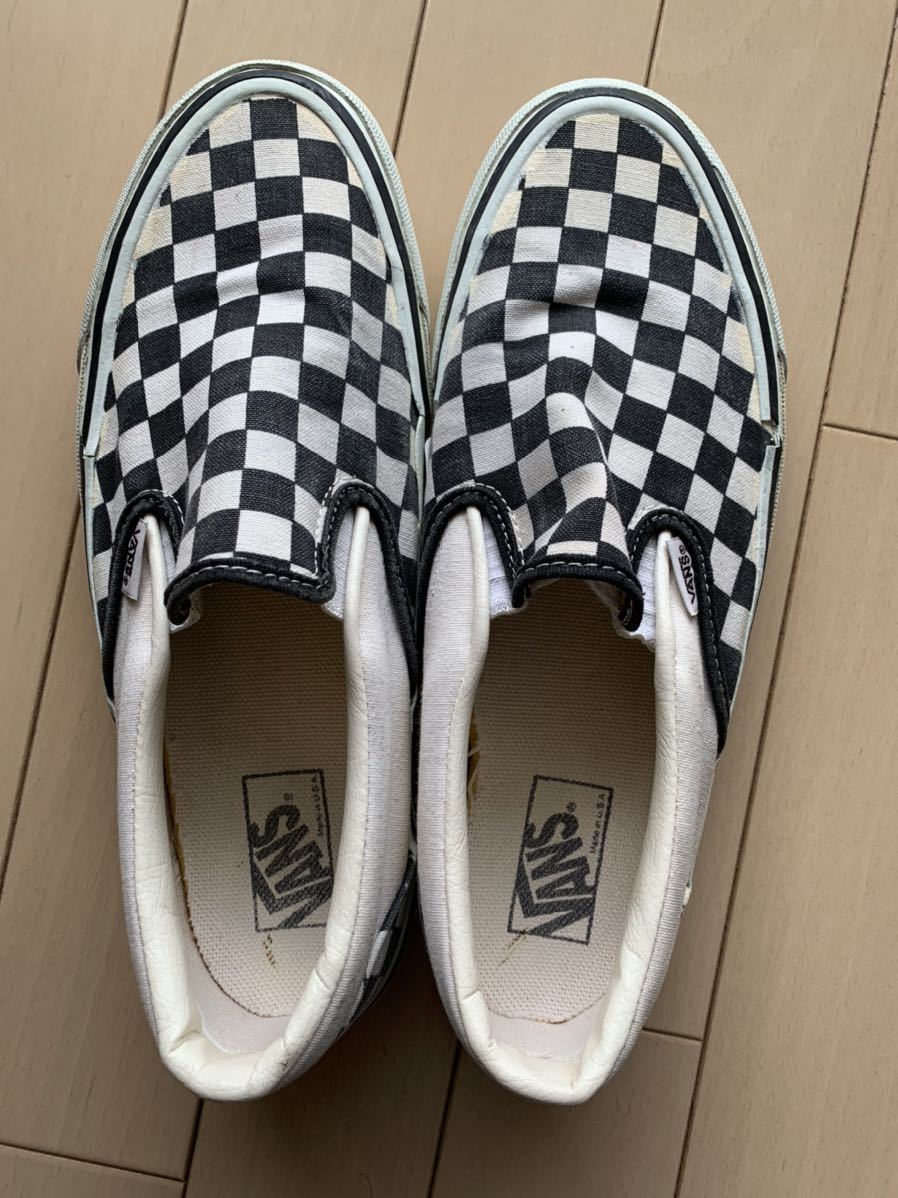 VANS スリッポン チェッカー USA製 26.5cm #バンズ #アメリカ製 