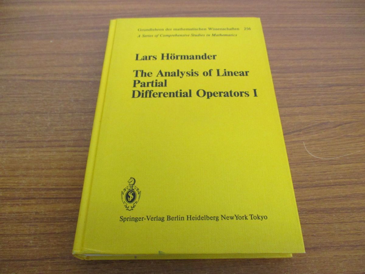 01 The Analysis of Linear Partial Differential Operators I/Springer ...