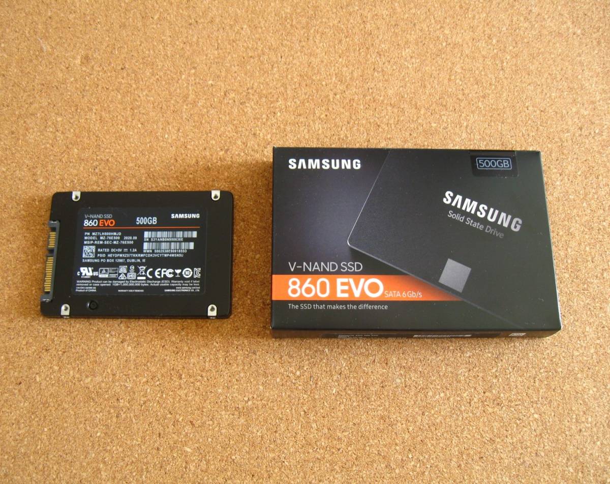開封済み　未使用　SSD 500GB Samsung 860 EVO 500GB SSD MZ-76E500B/IT 使用時間短 SSD 周辺機器