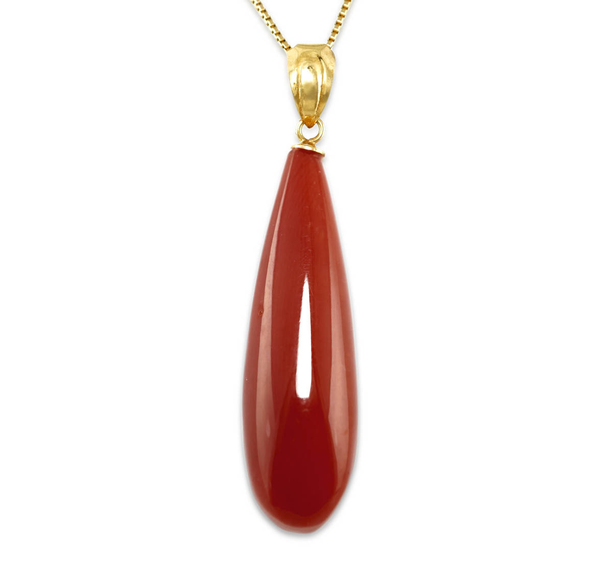 ▲天然血赤珊瑚 K18 1.6g ペンダントトップ 宝石 ジュエリー jewelry