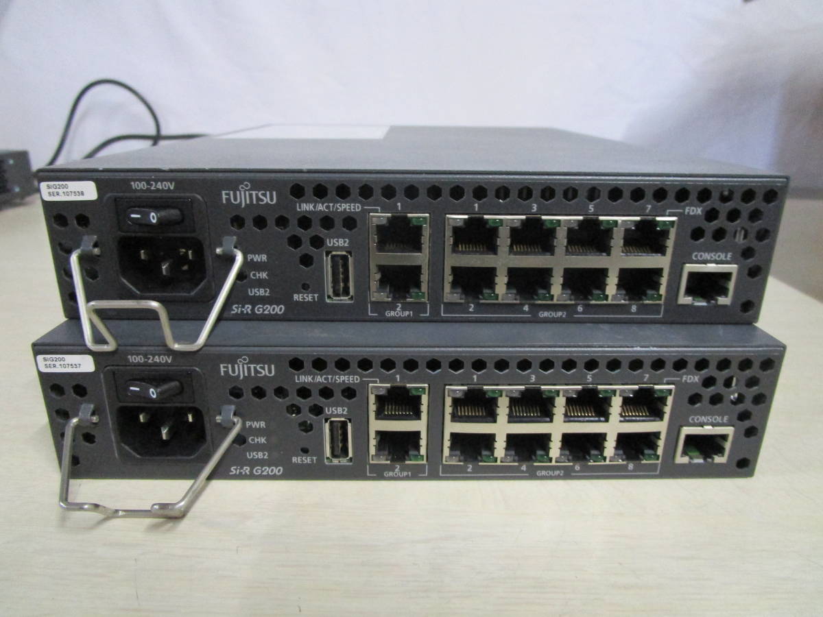 富士通 IPアクセルルータ Si-R G200 Si-R 570 2台セット 富士通 IPアクセルルータ Si-R G200 Si-R 570 2台セット 富士通 IP