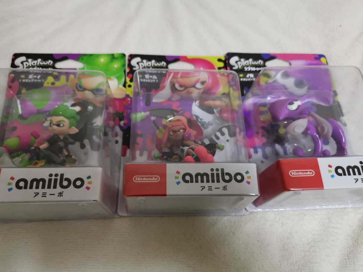 ☆新品未使用　amiibo アミーボ ガール　ボーイ　イカ　スプラトゥーン2☆ amiibo スプラトゥーン ボーイ ガール