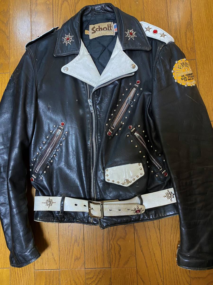 Schott CUSTOM TRUCKER JACKET ビンテージ加工 Schott CUSTOM TRUCKER