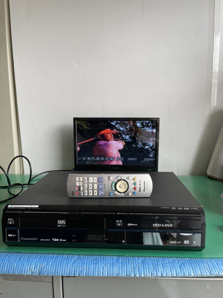 爆買い，人気SALE 品 Panasonic パナソニック VHS/HDD/DVDレコーダー DMR-XW41V リモコン付き VHS/DVD みその他動作未確認(HDD内蔵)｜売買されたオークション情報、yahooの商品情報をアーカイブ公開 - オークファン HDD内蔵