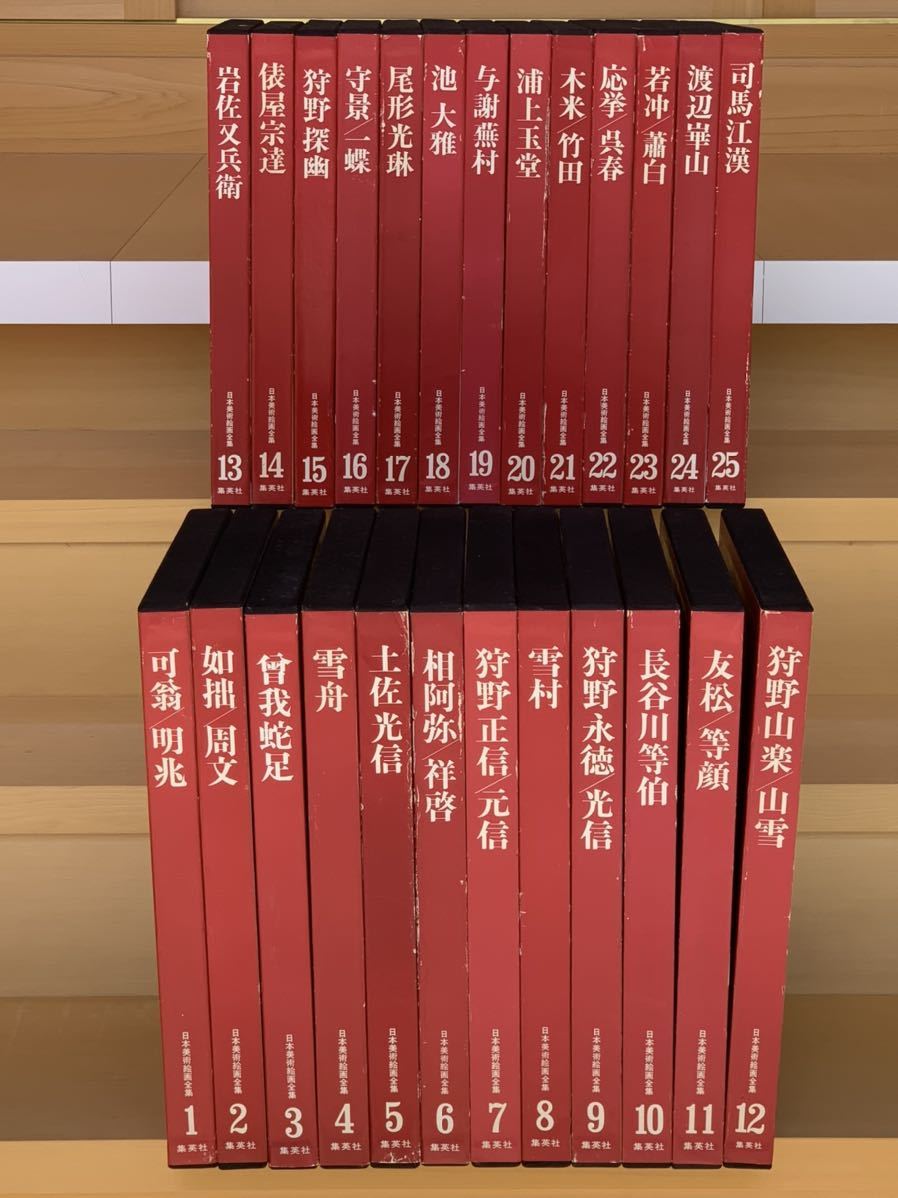 本 【古書】日本美術絵画全集（集英社）全25巻のうち1〜12巻