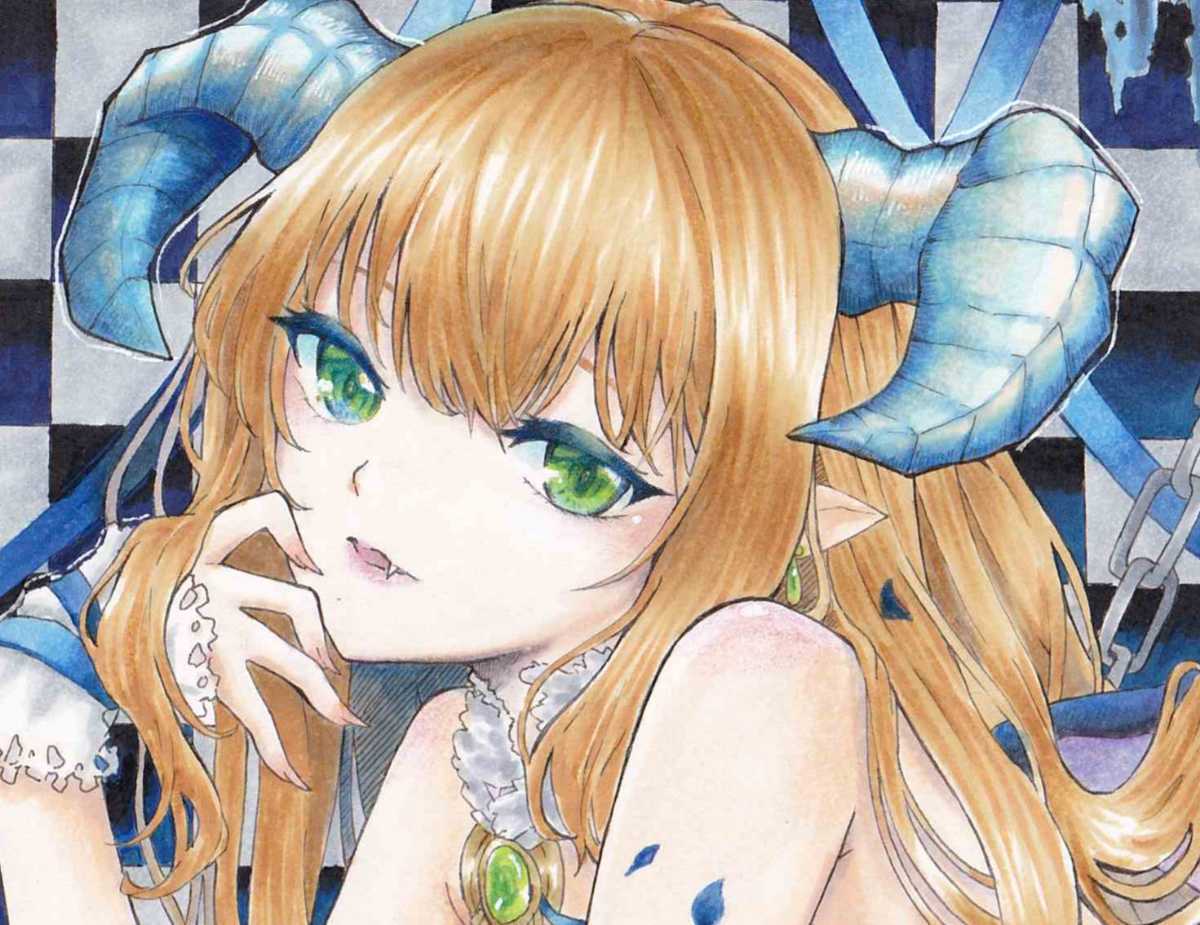 オリジナル手描きイラスト 角の女の子 骸骨 薔薇 悪魔 手描きイラスト 売買されたオークション情報 Yahooの商品情報をアーカイブ公開 オークファン Aucfan Com