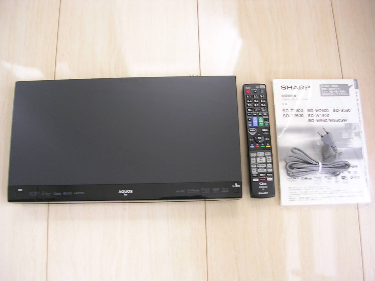 2TB シャープ AQUOS BDレコーダー☆BD-UT2200☆純正リモコン付 SHARP