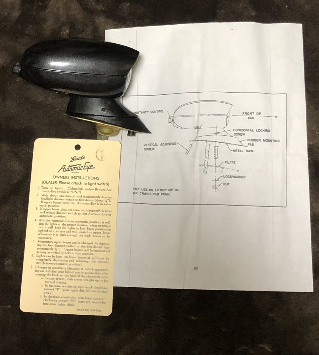 1959 インパラ　エレクトリックアイ　59impala AUTRONIC EYE 987960 NOS OG