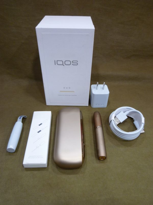 M5-479◆中古品 IQOS 3 DUO アイコス３デュオ ブリリアントゴールド 電子タバコ　