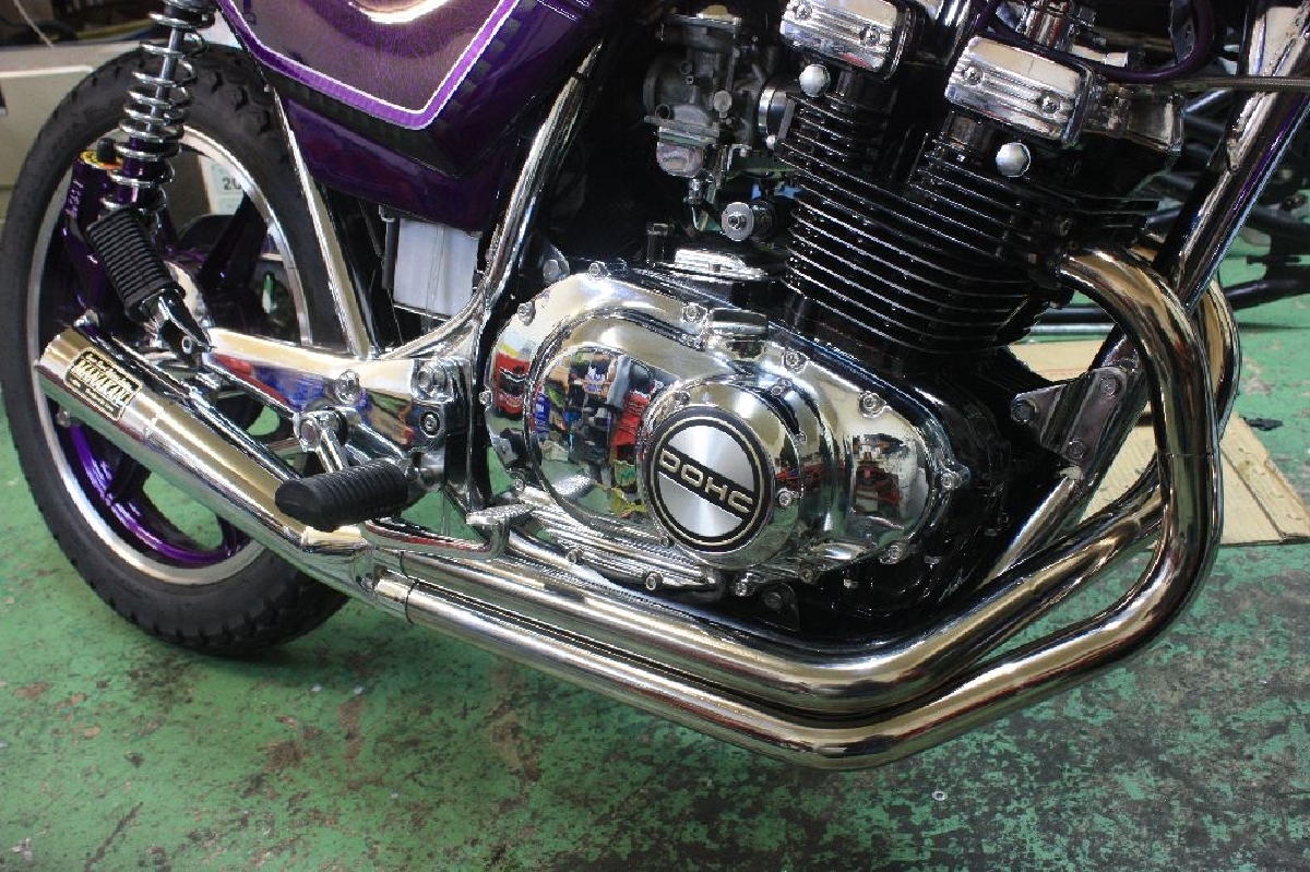 MANAKAN メッキマフラー 吸い込み GSX250Eザリ・ゴキ・T・L YassyJapan