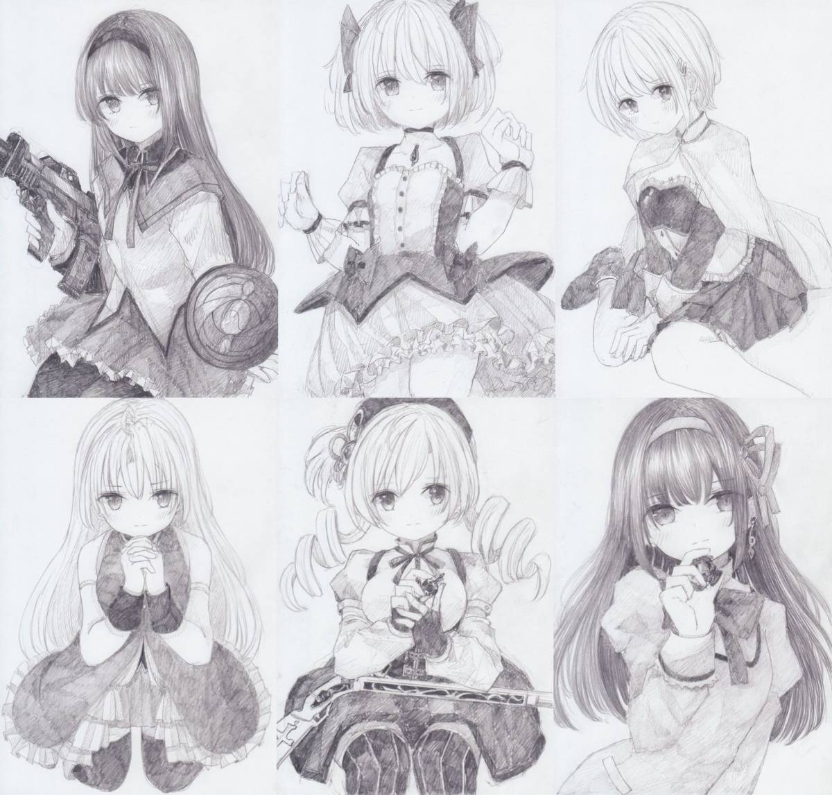 Yahoo!オークション - ☆A5同人手描きイラスト6枚組☆「シャーペン画