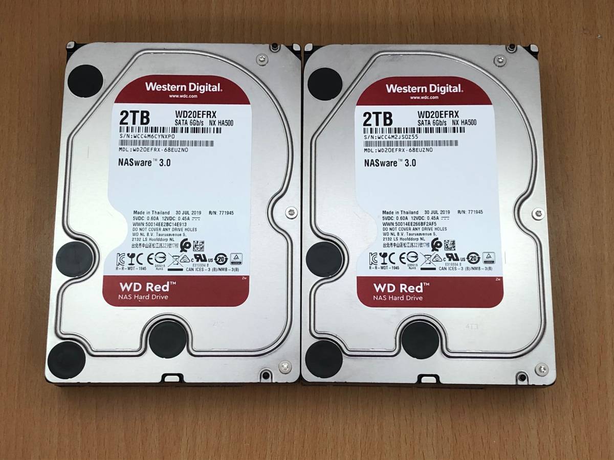 みずすけさま専用 送料無料 ☆2TB×2セット☆ Western Digital RED【時間:7916h&7916h
