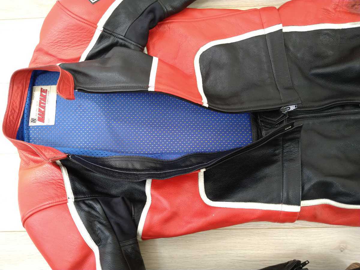 セパレートタイプ 使用感少なめ サイズMくらい ライダースーツ 革 