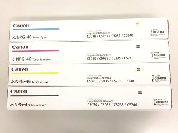 未使用 Canon NPG-46 トナー カートリッジ マゼンタ イエロー ブラック