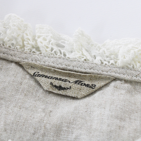 美品 SM2 Samansa Mos2 サマンサモスモス 胸元重ねレースワンピース F/ベージュ フレア【2400012202726】 Samansa SM2 Mos2 シャツ Mos2サマンサモスモスSM2コットンリネン Mos2）