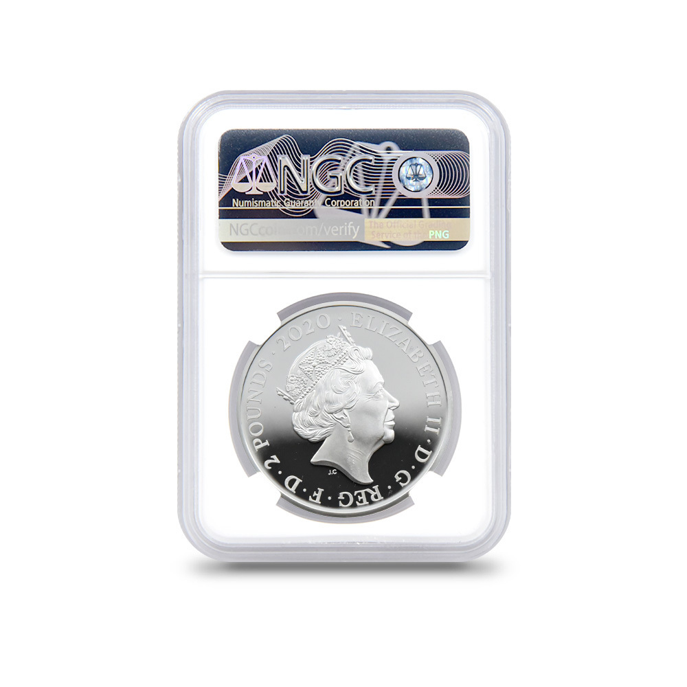 ☆1円スタート】2020 デヴィッド・ボウイ 2ポンド1オンス銀貨