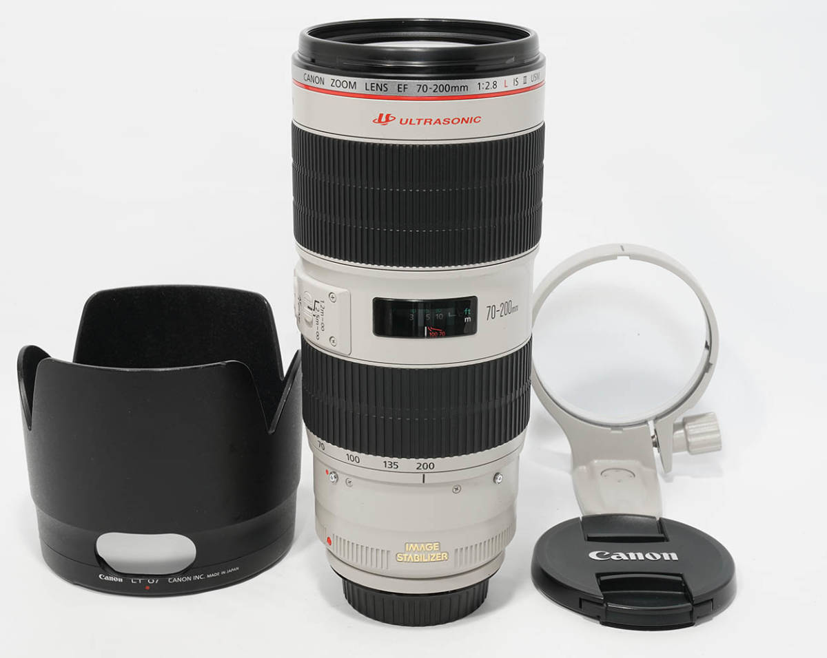 即決 動作保証 キヤノン Canon EF70-200mm F2.8L IS II USM フードC-PL窓