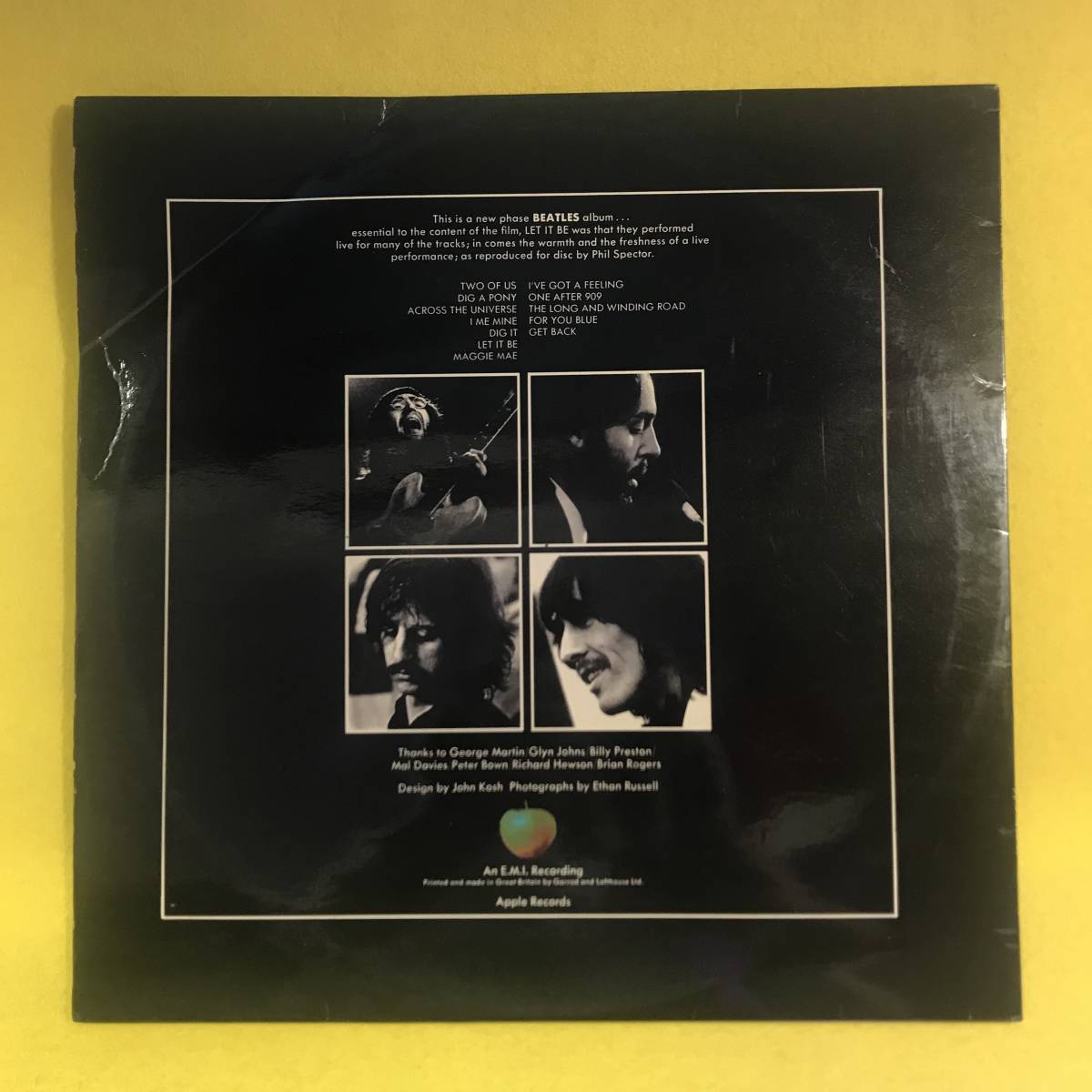 THE BEATLES ザ ビートルズ LET IT BE LP レコード 1970 Apple Records PCS 7096 UK盤 ...