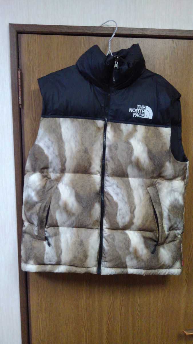 supreme north face nuptse down vest シュプリーム　ノースフェイス　ヌプシ　ダウンベスト　ファープリント　Mサイズ