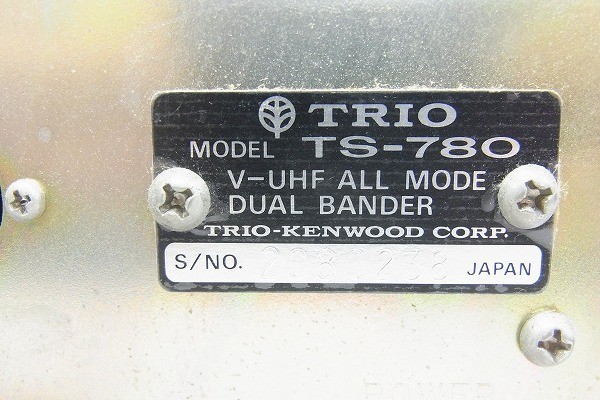 M023-Y7-180 TRIO トリオ TS-780 トランシーバー デュアル バンダー
