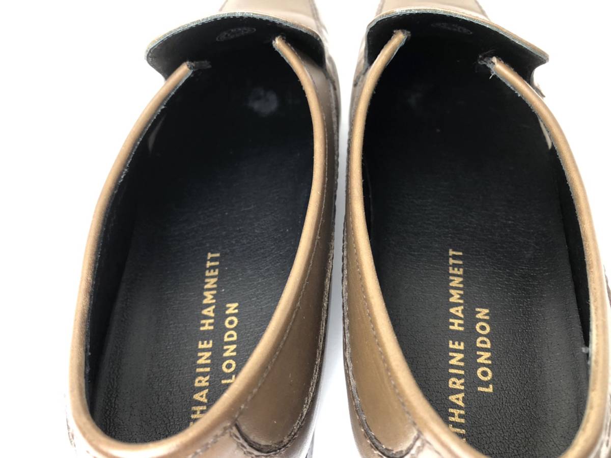 即決 KATHARINE HAMNETT キャサリンハムネット メンズ 27cm 本革 