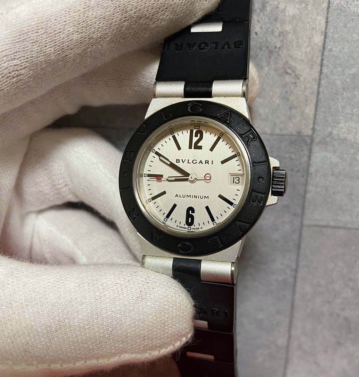 1円～極美品ブルガリ BVLGARI アルミニウム AL32TA クオーツ