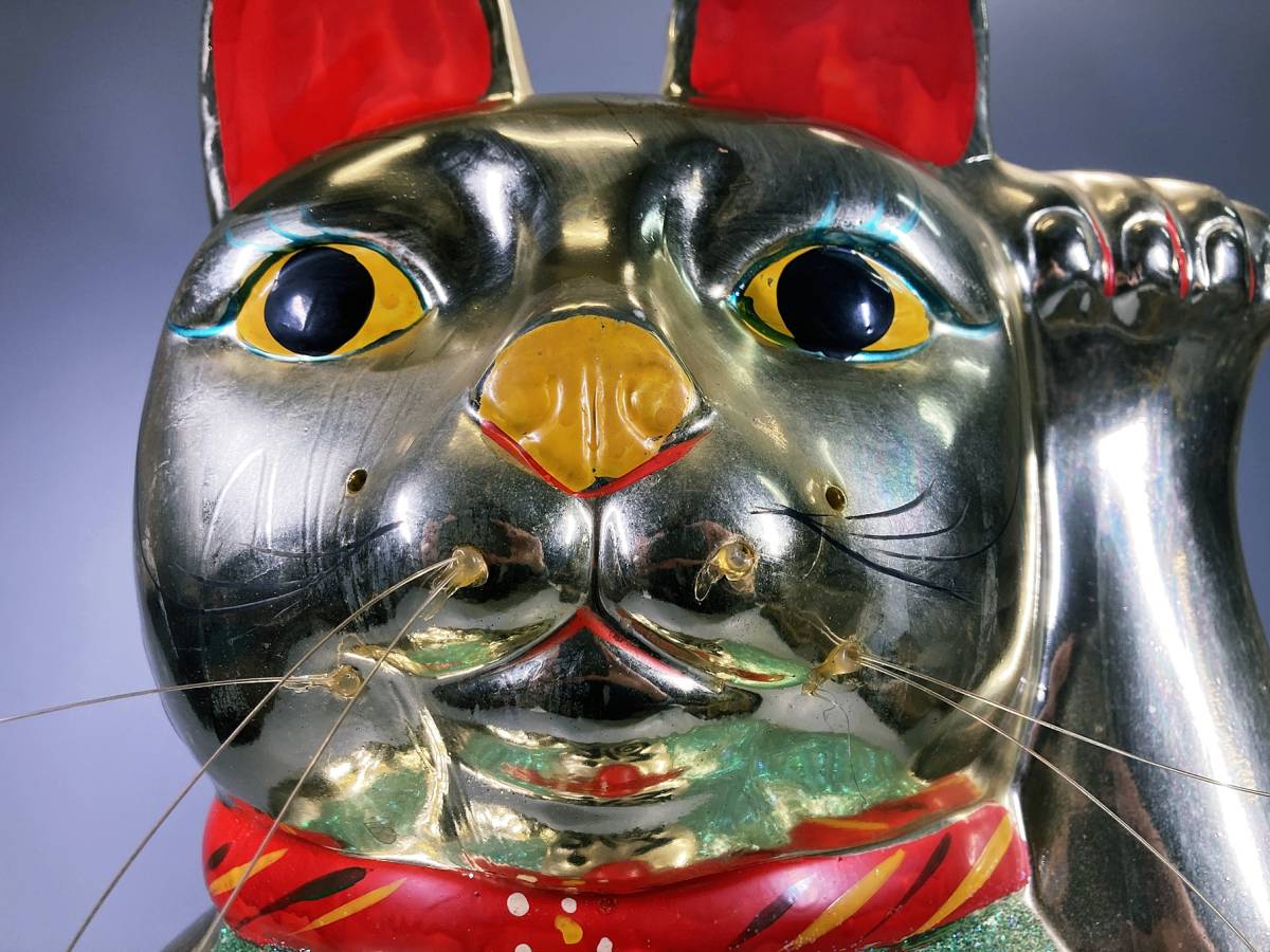 特大 招き猫 金色招き猫 高さ51㎝ 陶器製 縁起開運 金運 千万両