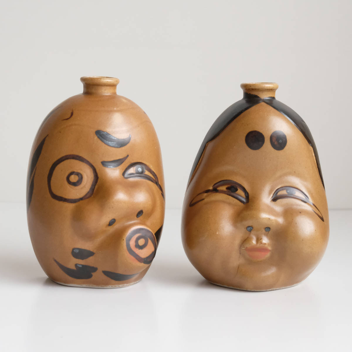 お福さん おかめひょっとこ 【大】 陶器製お多福 子孫繁栄 安産祈願 御
