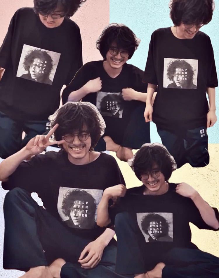 送料無料 Lサイズ 藤井風 公式グッズ HEHN顔Tシャツ ヘンガオT 限定 藤井