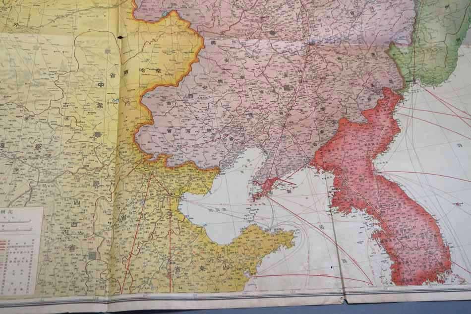 古地図 支那 戦前 「最新 昭和13年 満州国詳密大地図」満州国境方面詳