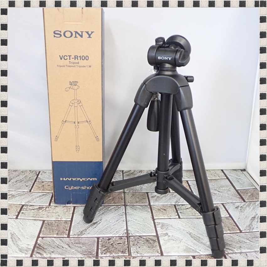 【 美品 】 ソニー 三脚 VCT-R100 4段 中型 ハンディカム サイバーショット HANDYCAM Cyber-shot SONY