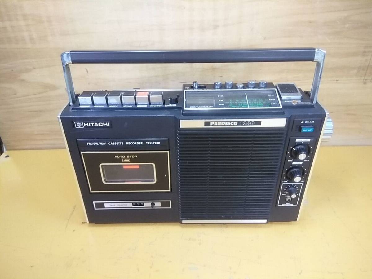 日立 FM/SW/MWラジオカセットテープレコーダー TRK-1280 日立 FM/SW/MW