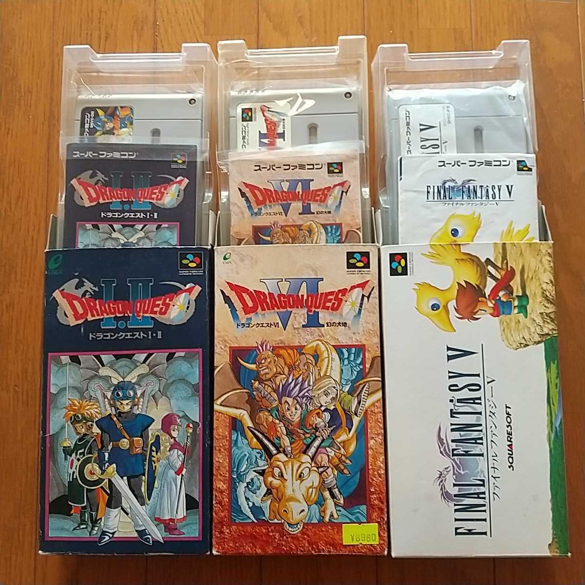 スーパーファミコン ドラクエ1.2 ドラクエ6 ファイナルファンタジー5セット 箱、説明書付き SFC スーパーファミコン エニックス