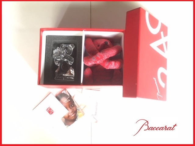 Baccarat】バカラ ノエル テディベア フィギュリン 置物 箱付 SY02-GZ1